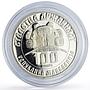 Macedonia 100 denari Metodije Adamov Cengo Statehood Pattern silver coin 2003