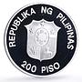 Philippines 200 piso Mindoro Bull Wildlife WWF Fauna proof silver coin 1987