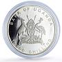 Uganda 10000 shillings Papal Visit Pope John Paul II Religion silver coin 1993