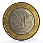 Burkina Faso 6000 francs Oxpecker Bird Rhinoceros Four Africa Fantasy coin 2003