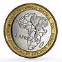 Chad 4500 francs Lamb Elephant Three Africa Fauna Fantasy X#18 bimetal coin 2005