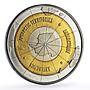 Antarctica 10 dollars Pope John Paul II Religion Fantasy bimetal coin 2010