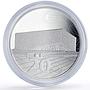 Georgia 20 lari Currency Jubilee Bank Building History Architecture Ag coin 2015