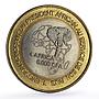 Guinea 6000 francs Lansana Conte Elephant Four Africa Fantasy bimetal coin 2003