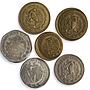 Mexico Various Pesos Set Republic Coinage Mint Errors coins 1980 - 1988