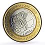 Niger 6000 francs Stop Malaria Elephant Four Africa Fantasy bimetal coin 2005