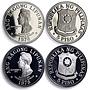 Philippines Various Set Republic Coinage Commemorative Quezon proof coins 1978