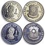 Philippines Various Set Republic Coinage Commemorative Quezon proof coins 1978