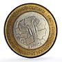 Senegal 6000 francs Woman Elephant Four Africa Fantasy X#12a bimetal coin 2006