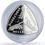Slovakia 500 korun Third Millennium Universe Three Hands proof silver coin 2001