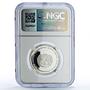 Egypt United Nations UN Sphinx Pyramid Architecture PF69 NGC silver medal 1981