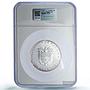 Panama 20 balboas Simon Bolivar 200th Birth Politics PF69 NGC silver coin 1983