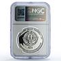Artsakh Karabakh 1000 dram Leopard Wildlife Fauna PF69 NGC silver coin 2004