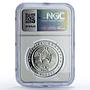 Belarus 10 roubles White Water Lily Flower Flora PF70 NGC silver coin 2012