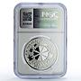 Belarus 20 roubles Legend Tortoise Turtle Folk Tales PF69 NGC silver coin 2010