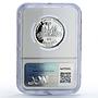 Haiti 25 gourdes Football World Cup in Germany Soccer PF68 NGC silver coin 1973