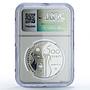 Kazakhstan 500 tenge Pelican Red Book Birds Fauna PF69 NGC silver coin 2010