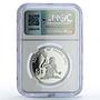 Palau 5 dollars Moorish Idol Fish Marine Life Protection PF70 NGC Ag coin 2001