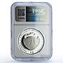 Palau 5 dollars Orange Yellow Butterfly Wildlife Fauna PF69 NGC silver coin 2008