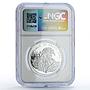 Palau 5 dollars Lionfish Parrotfish Marine Life Protection PF70 NGC Ag coin 2000