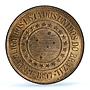 Brazil 40 reis Republic Coinage Coat of Arms KM-491 MS64 PCGS bronze coin 1897