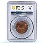 Ireland 1/2 penny phingin Free State Coinage Pig PR64 PCGS bronze coin 1928