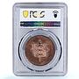Jersey 1/13 shilling Queen Victoria Coinage KM-3 MS64 PCGS copper coin 1844