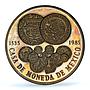 Mexico Mint 450th Anniversary Jose Morelos 1 Peso SP64 PCGS brass medal 1985