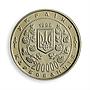 Ukraine 200000 karbovantsev Academician Mykhaylo Hrushevsky German Silver 1996