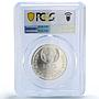 Cape Verde 100 escudos Papal Visit Pope John Paul II MS68 PCGS silver coin 1990