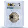 Iraq 1 dinar Qadisiyyah Qadissyiat Hussein Horseman PR68 PCGS nickel coin 1980