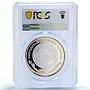 Kyrgyzstan 10 som Tashrabat Fortress Silk Road Gilt PR69 PCGS silver coin 2005