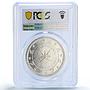 Muscat Oman 1 rial Sultan Said Coinage KM-31a SP63 PCGS silver coin 1959