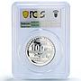 Paraguay 100 guaranies Silvio Pettirossi Planes Aviation PR70 PCGS Ag coin 2014
