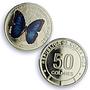 Costa Rica 50 colones Menelaus Blue Morpho Butterfly Fauna PR69 PCGS coin 2023