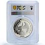 Laos 15000 kip Horse Year Lunar Calendar Hologram PR69 PCGS silver coin 2002