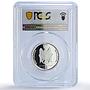 Moldova 50 lei Andrei Lupan Personalities Literature PR70 PCGS silver coin 2012