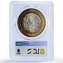 Mexico 50 pesos Ninos Heroes Revolution History MS63 PCGS bimetal coin 1994