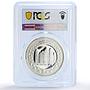 Mexico Papal Visit Pope John Paul II Basilica Church PR67 PCGS silver medal 1990