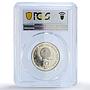 Vietnam 10 dong Pagoda Temple Ho Chi Minh Centennial PR61 PCGS silver coin 1989
