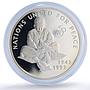 Afghanistan 500 afghanis United Nations UN Doves Birds proof silver coin 1995