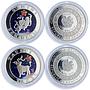 Armenia 100 dram 12 Set Zodiac Signs Star-shaped Inserts silver coins 2007 2008