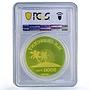 France French Polynesia 5000 poa Crescent Island X#3 MS67 PCGS acrylic coin 2006