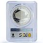Equatorial Guinea 2000 ekuele Zebra Wildlife Fauna PR69 PCGS silver coin 1980