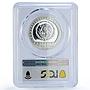 Mexico 50 pesos Guerrero Aguila Precolombina Aztec PR70 PCGS silver coin 1992