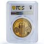 Mexico International Convention Numismatics SP68 PCGS brass medal 1990