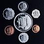Jamaica Various Set Republic Coinage Millennium proof silver CuNi Al coins 1999