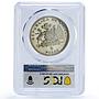 Chile 5 pesos Naval Academy Arturo Prat Ships History PR68 PCGS silver coin 1968