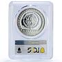 Mexico 100 pesos Guerrero Aguila Precolombina Aztec PR69 PCGS silver coin 1992