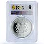 Malaysia 25 ringgit Hornbill Conservation Bird Fauna PR69 PCGS silver coin 1976